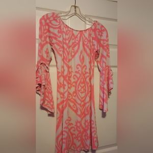 2B together hot pink and white dress